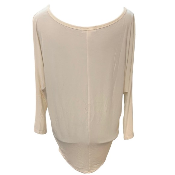 BLUE/GREY Long Sleeved Womens Long Sleeved Top Size Medium Lacey Inset - Picture 3 of 7